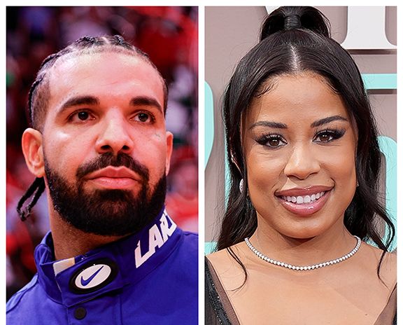 Toronto rapper Drake and Ottawa-born singer Keshia Chanté.
