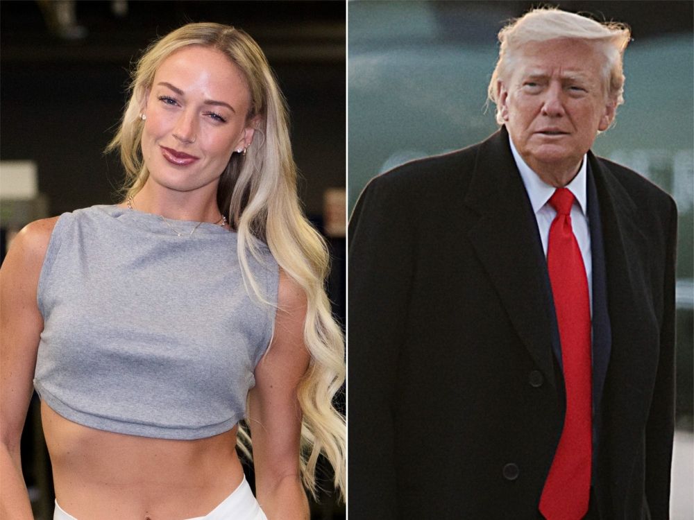 Indiana Fever star Sophie Cunningham and U.S. President Donald Trump.