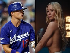 Los Angeles Dodgers' Alex Call and actress Sydney Sweeney.