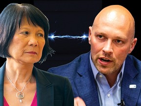 Mayoral candidates Olivia Chow and Brad Bradford.