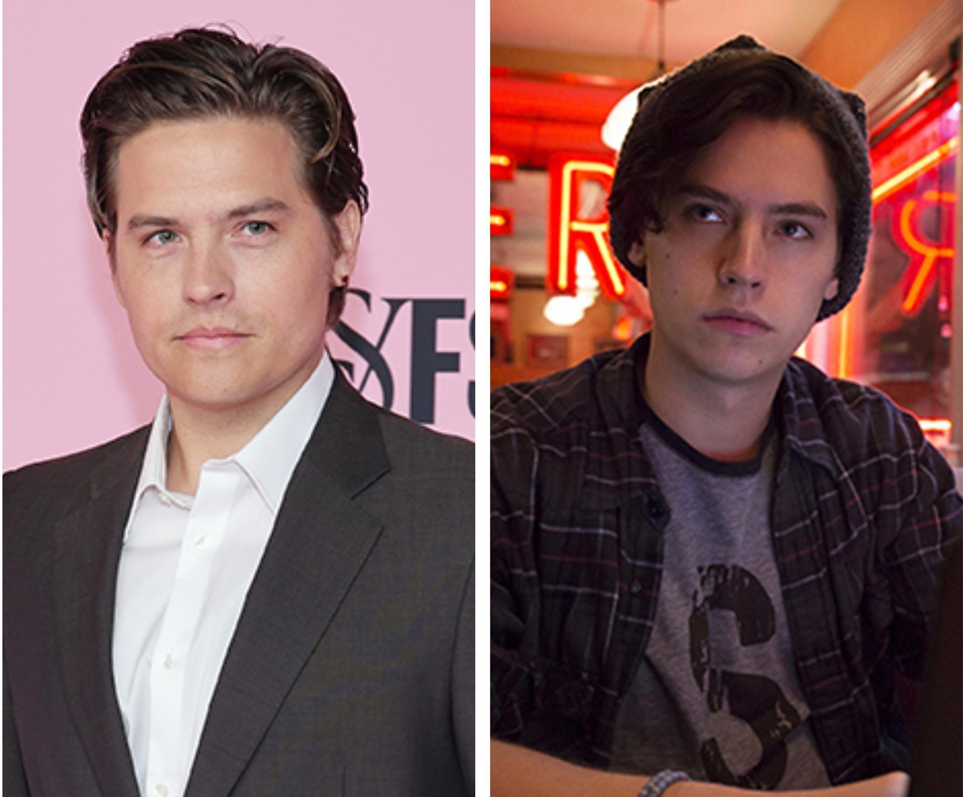 Dylan Sprouse attends the 2026 Victoria's Secret Fashion Show on Oct. 18, 2026, in Los Angeles, Calif. Cole Sprouse, right, in a scene from Riverdale.
