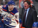 Edmonton Oilers superstar Connor McDavid and head coach Mike Babcock.