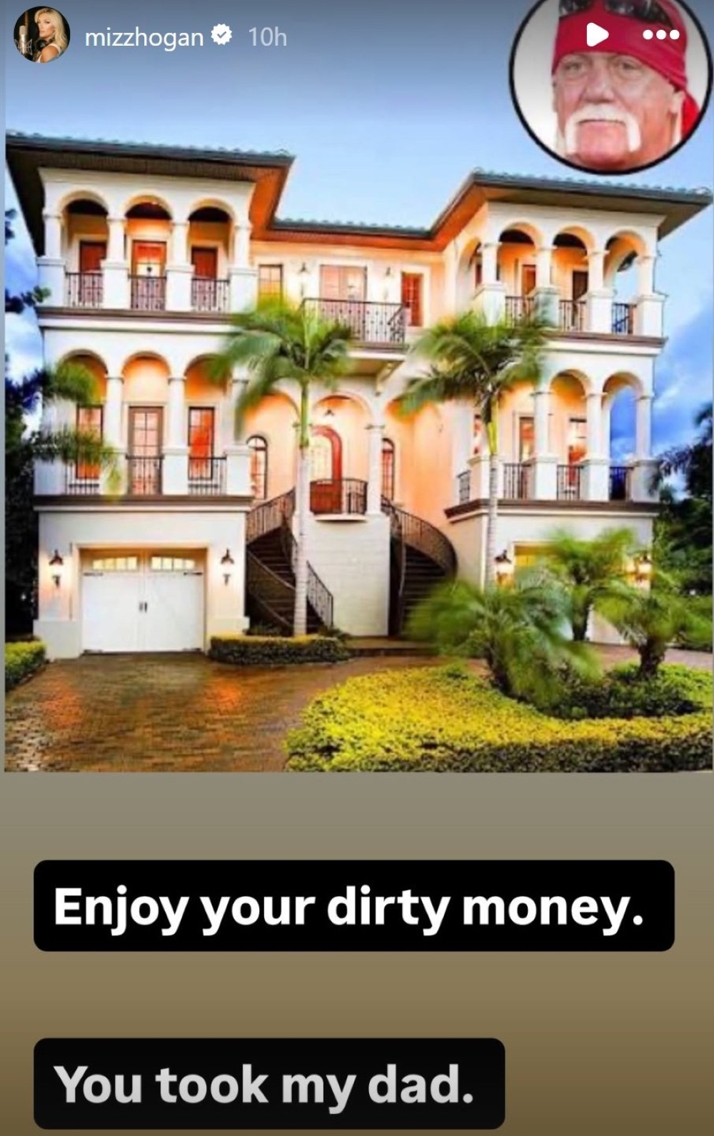 Brooke Hogan shared an image of her late father Hulk Hogan's house, which recently sold.