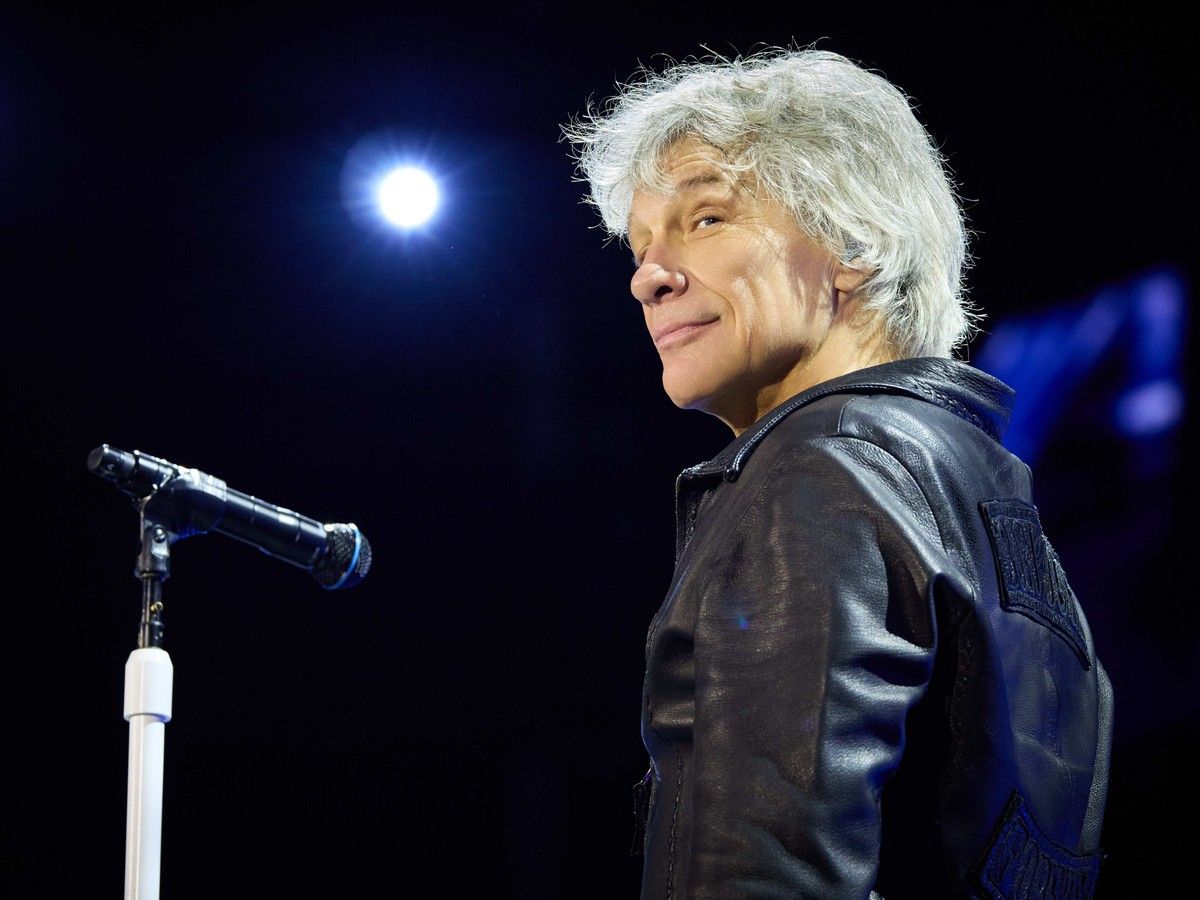 Jon Bon Jovi seen onstage in London during a series of Bon Jovi stadium shows at Wembley Stadium this past summer. The band will play Toronto's Rogers Stadium on Aug. 4. 2027.