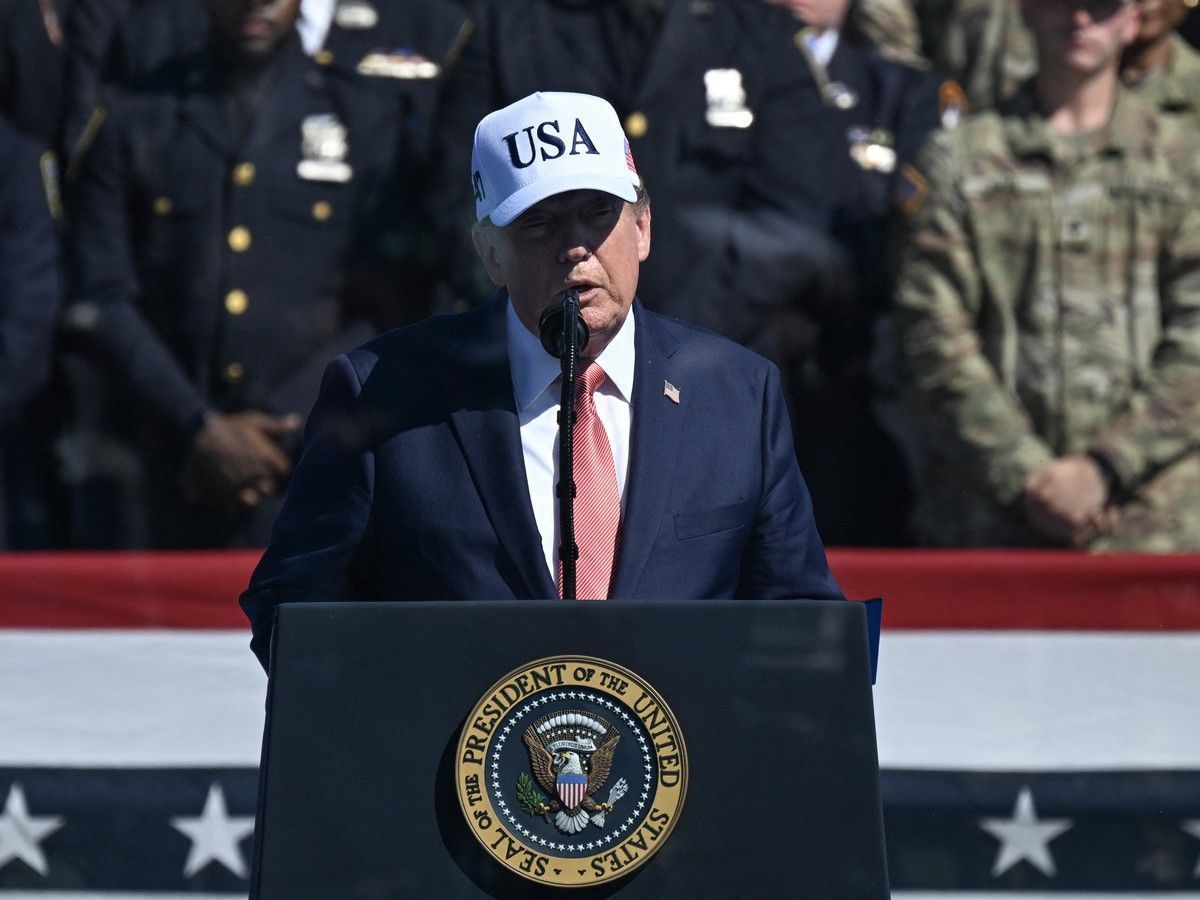 U.S. President Donald Trump speaks during a Steel Across America event at the White House in Washington, DC, on September 8, 2026.