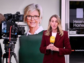 Australian politician Helen Haines (C) is in a critical but stable condition in a Melbourne hospital after being struck by a car on Monday near her office in the town of Wangaratta.