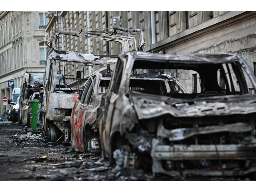 Around 1,800 people were arrested across France. (Matthieu RONDEL/AFP)
