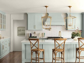 Nelson Blue is one of an ensemble of eight hues launched by Benjamin Moore as part of its Colour Trends Palette 2027. BENJAMIN MOORE