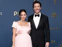 Kaley Cuoco and Tom Pelphrey attend the 78th Primetime Emmy Awards at Peacock Theater on September 14, 2026 in Los Angeles, California.