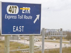 A Hwy. 407 sign is pictured on Oct. 27, 2006.