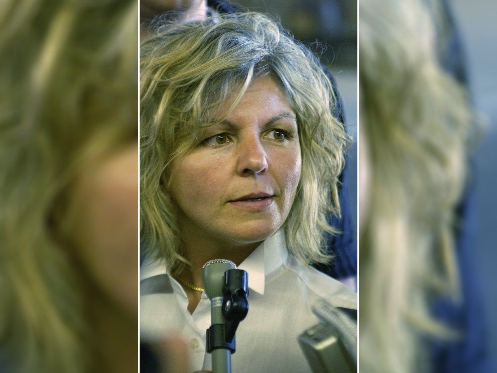 Crown prosecutor, Catherine Murray talks to the media outside B.C. Supreme Court in Vancouver July 18, 2004.