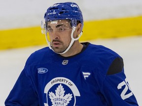 Maple Leafs forward Nick Paul skates in training camp at the Ford Performance Centre in Toronto. Sept. 17, 2026.