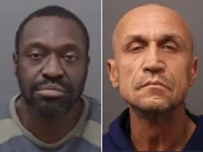 William Freeman, left, is wanted for theft while Michael Kwias, right, is facing numerous charges.
