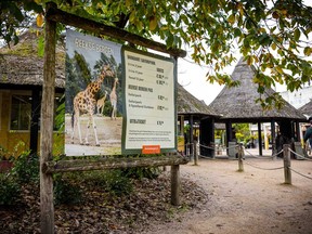 This photograph shows the exterior of the Safaripark Beekse Bergen in Hilvarenbeek, on Oct. 27, 2026.