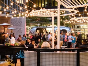 Chefs' Hall's massive patio, right on Richmond St.
