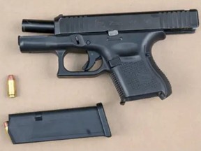 A firearm seized by Peel Regional Police.