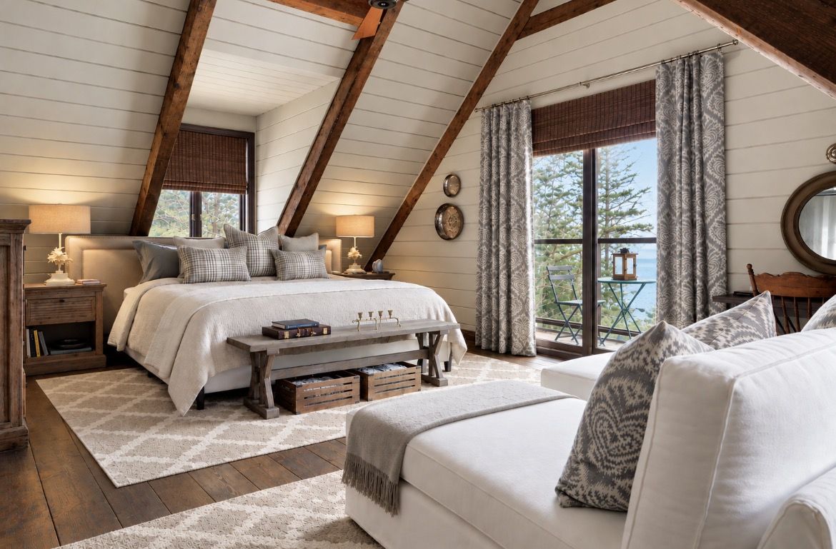 Painting it changed everything. This principal bedroom from one of Colin and Justin's projects in Muskoka is transformed.