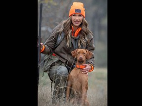 Kristi Noem and her new dog, Foster. (X/Kristi Noem)