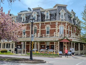 Historic architecture on Niagara-on-the-Lake's main street is pictured in this stock photo.
