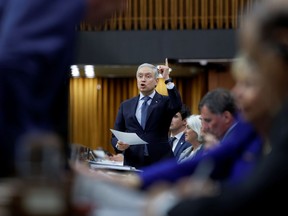 Minister of Finance Francois-Philippe Champagne speaks during Question Period in the House of Commons on Parliament Hill in Ottawa October 20, 2026