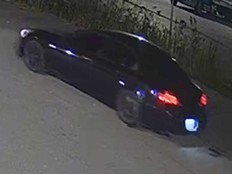 The suspect vehicle sought in connection with the Second Harvest theft.