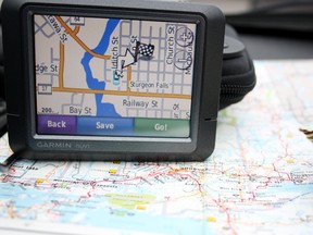 A file photo shows a GPS.