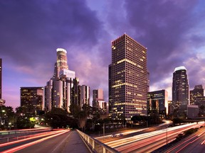 A view of Los Angeles at dusk. (Shutterstock)