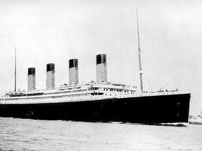The Titanic struck an iceberg on April 14 and sank early the next morning, killing more than 1,500 people. (QMI AGENCY Files)