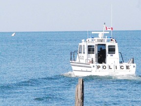 An OPP police boat in Leamington. (Postmedia Network files)