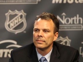 Kevin Cheveldayoff was formally introduced as general manager of Winnipeg's new NHL team at a news conference at MTS Centre on Wednesday, June 8, 2011. (Winnipeg Sun)