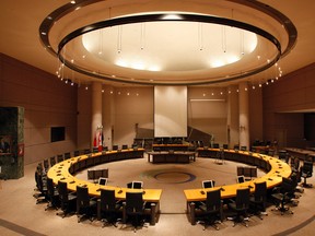 Council chambers at Ottawa City Hall. QMI Agency file photo