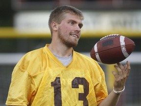 Gee-Gees quarterback Aaron Colbon left Saturday's game with a thumb injury. (Ottawa Sun file photo)