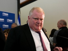 Toronto Mayor Rob Ford won't be endorsing any of the party leaders in the provincial election. (Toronto Sun file photo)