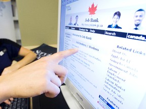 Services Canada Job Bank website. (QMI Agency, file)