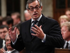 Canada's Treasury Board President Tony Clement speaks during Question Period in the House of Commons on Parliament Hill in Ottawa September 22, 2011.      REUTERS/Chris Wattie, file