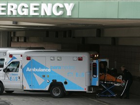 Toronto EMS ambulances at Toronto East General Hospital. (CRAIG ROBERTSON/Toronto Sun files)