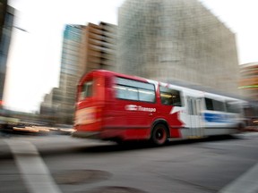 An OC Transpo bus seen on an Ottawa street. (File photo)