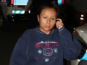 Brittany Jewel Mahingen, 20, shown here when she was arrested and charged with second degree murder in the death of her mother. (SUN FILE)