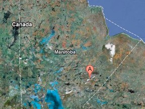 God's Lake Narrows is located about 500 km northeast of Winnipeg by air. (Google Maps)