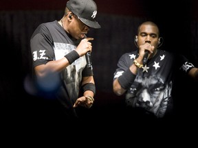Jay-Z and Kanye West performed at the Air Canada Centre in Toronto, Nov. 23, 2011. (Stan Behal/Postmedia Network)