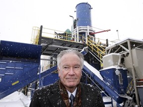 Plasco Energy CEO Rod Bryden stands outside the company's pilot plant, which is operating at Ottawa's Trail Rd. landfill. (File photo)