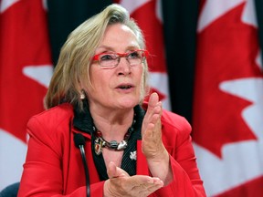 Liberal aboriginal affairs critic Carolyn Bennett speaks to the media at the National Press Theatre in Ottawa Tuesday July 19, 2011. (Andre Forget/QMI Agency)