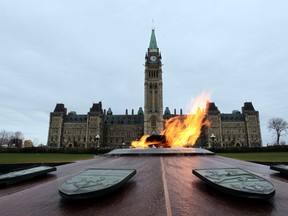 The Eternal Flame is seen before Parliament Hill in Ottawa Nov 8, 2011.(ANDRE FORGET /QMI AGENCY)