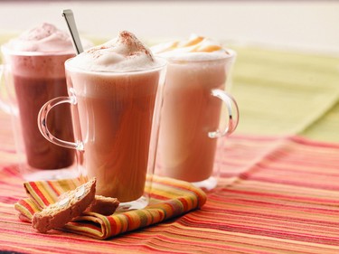 Give your hot chocolate the coffee house treatment by whipping the milk until frothy. (Supplied)
