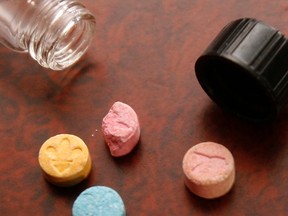 A file photo shows ecstasy seized by police. (QMI Agency files)