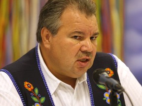 Manitoba Metis Federation President David Chartrand at a news conference on July 7, 2010.(QMI Agency)