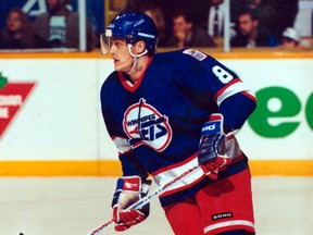 Teemu Selanne as a Winnipeg Jet.