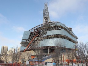 The under-construction Canadian Museum for Human Rights. (JASON HALSTEAD, Winnipeg Sun)