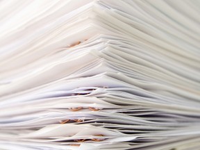 Stack of papers filer