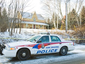 Scene of a homicide at Sideroad 17 and Dufferin St. in King Township on Tuesday January 3, 2012. A son is charged with his mom's murder. (Ernest Doroszuk/Toronto Sun)